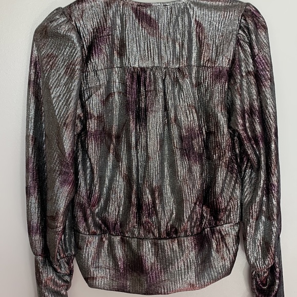 MAISON D’AMELIE PARIS | Shimmery Long Sleeve Blouse Sz XS - Picture 3 of 9